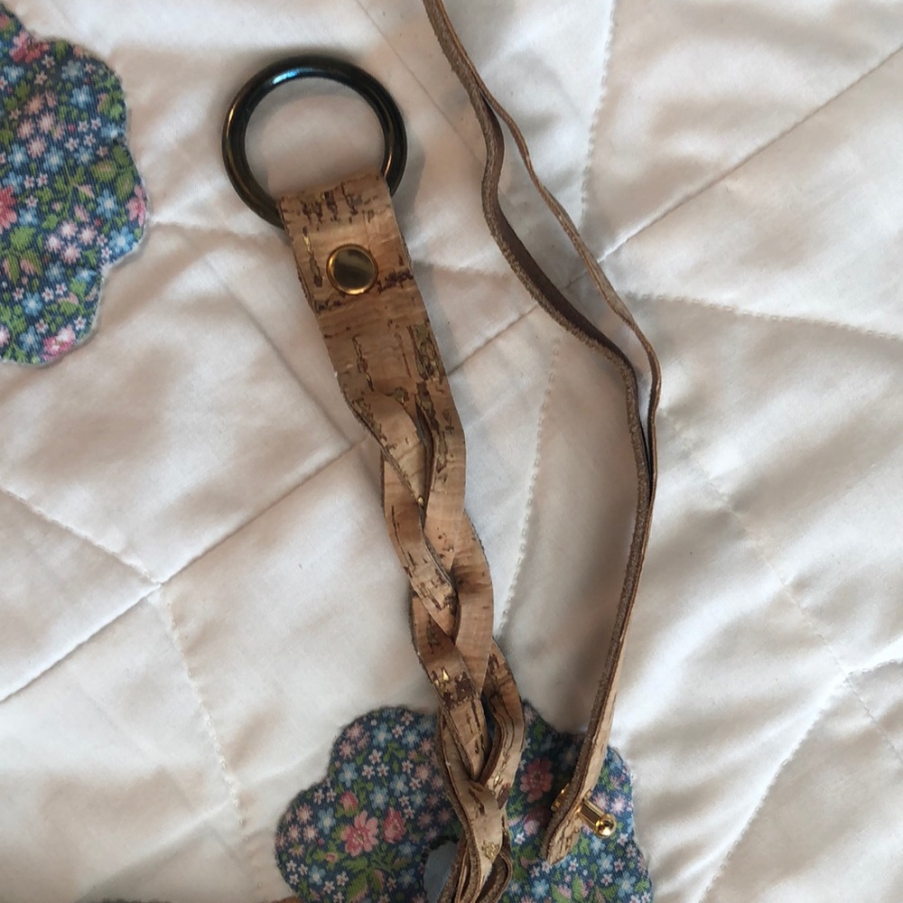 3 Anthropologie belts (cork, leather, beaded) - Picture 2 of 4